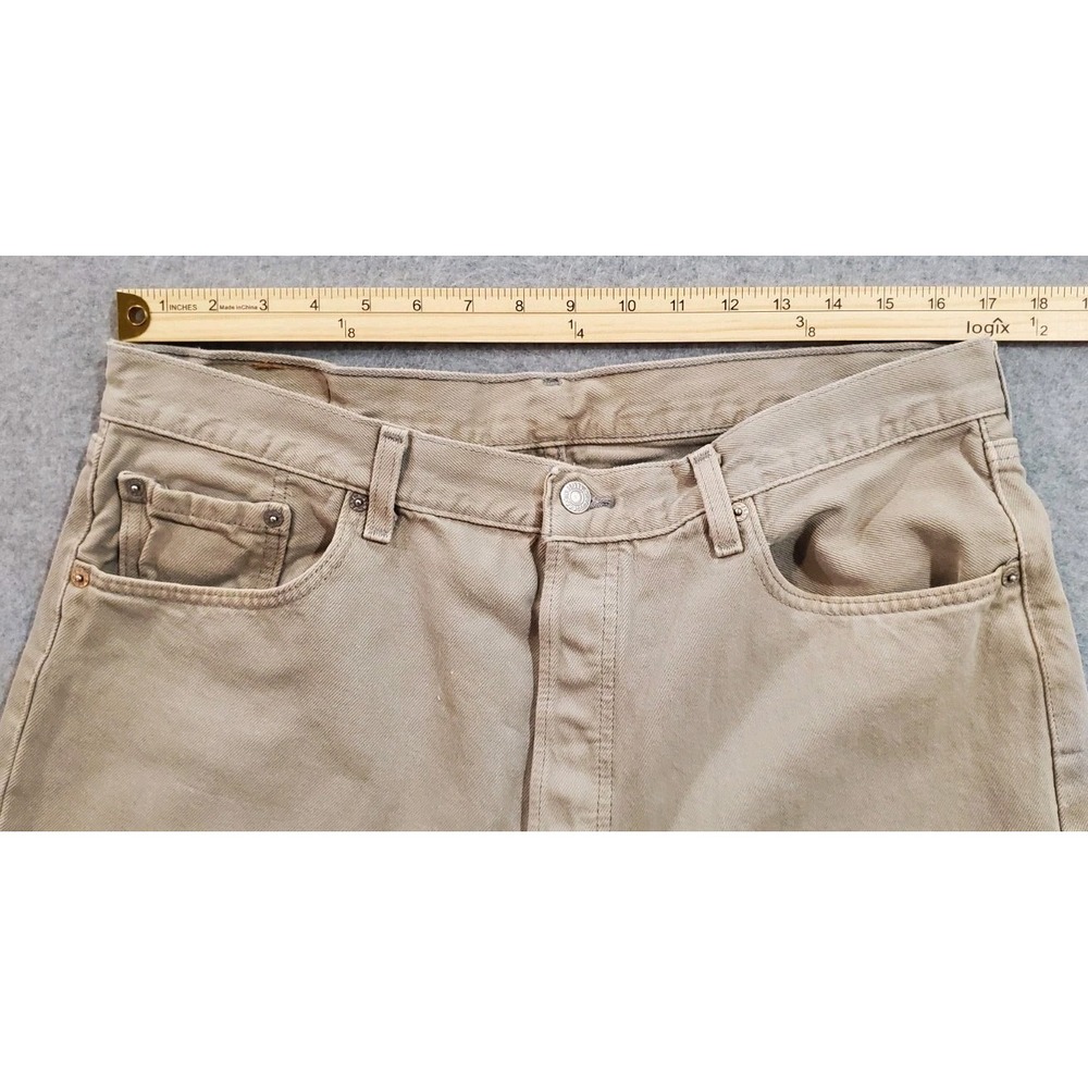 Vintage‎ Levis 511 Mens Beige Jeans 38x32 Y2K - Picture 3 of 16